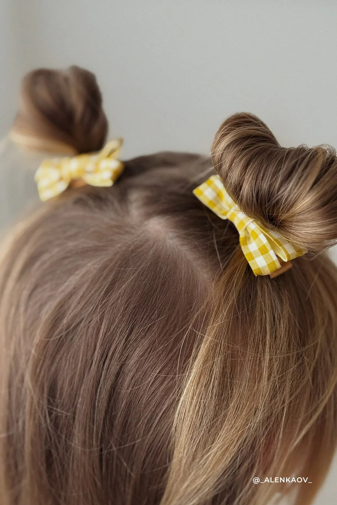 Gracie Gingham Hair Clip Set - Sunshine Yellow | Jamie Kay