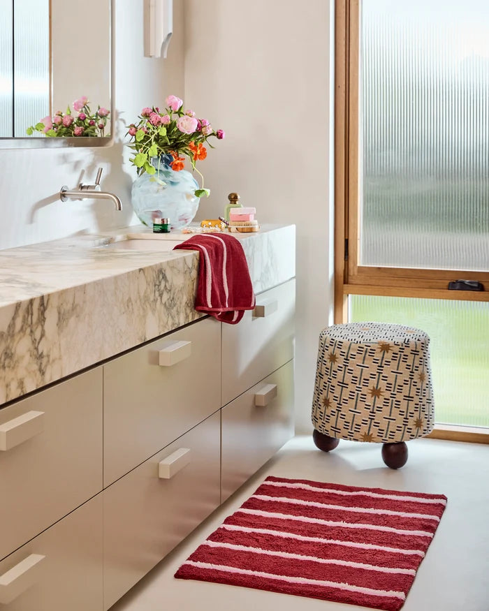 Ruby Rose Stripe Bath Mat | Kip & Co