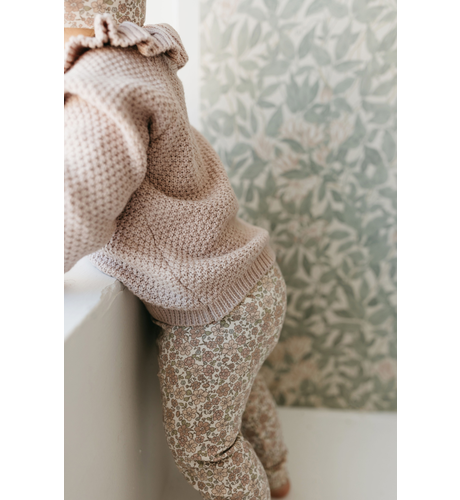 Organic Cotton Legging - Chloe Floral Tofu | Jamie Kay