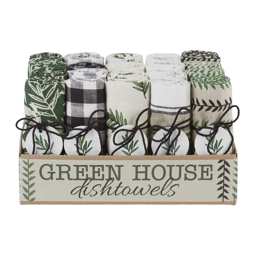 Green House Assorted Dishtowels | Design Imports