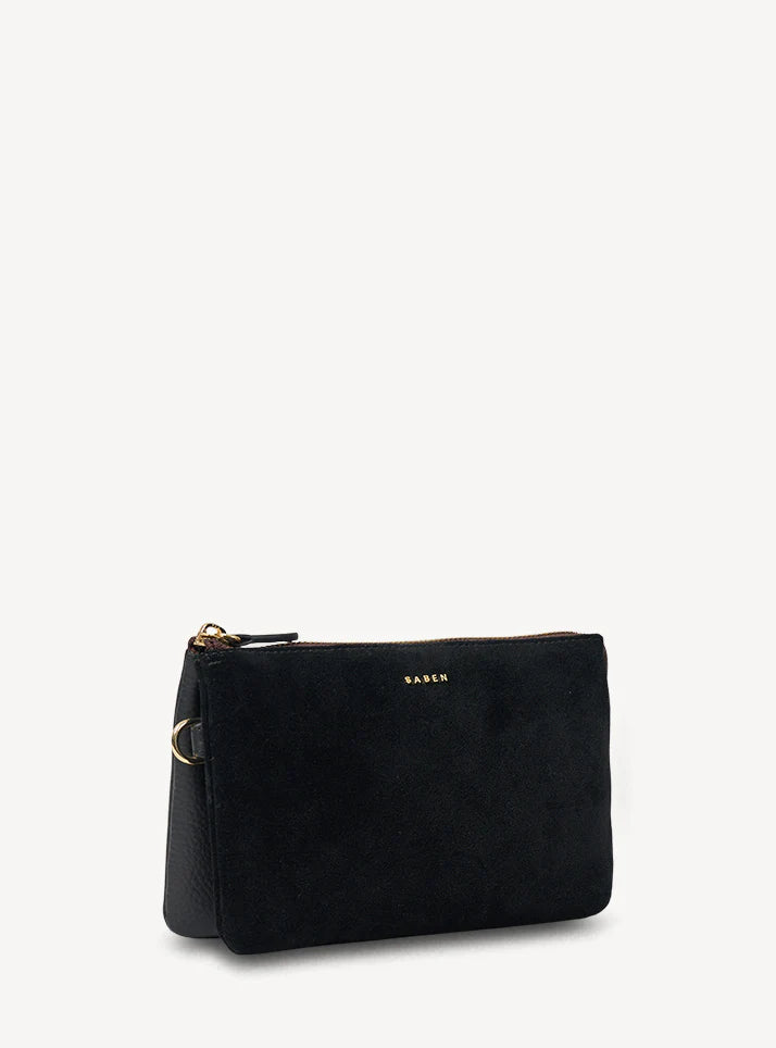 Tilly Crossbody - Black Suede | Saben