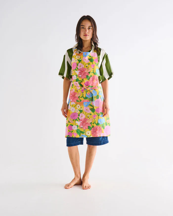 Follow The Sun Yellow Apron - One Size | Kip & Co