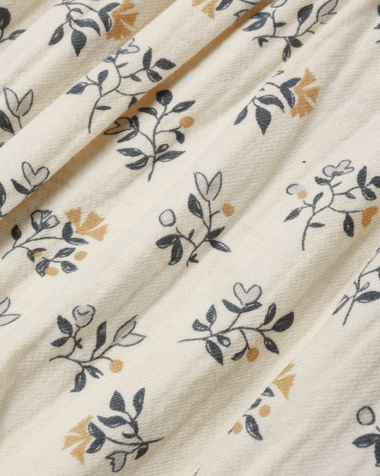 Collared Romper French Floral - Natural | Quincy Mae