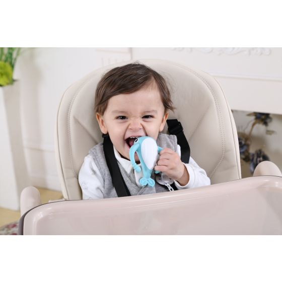 NORA NARWHAL SILICONE TEETHER - OLD ROSE | Smily Mia