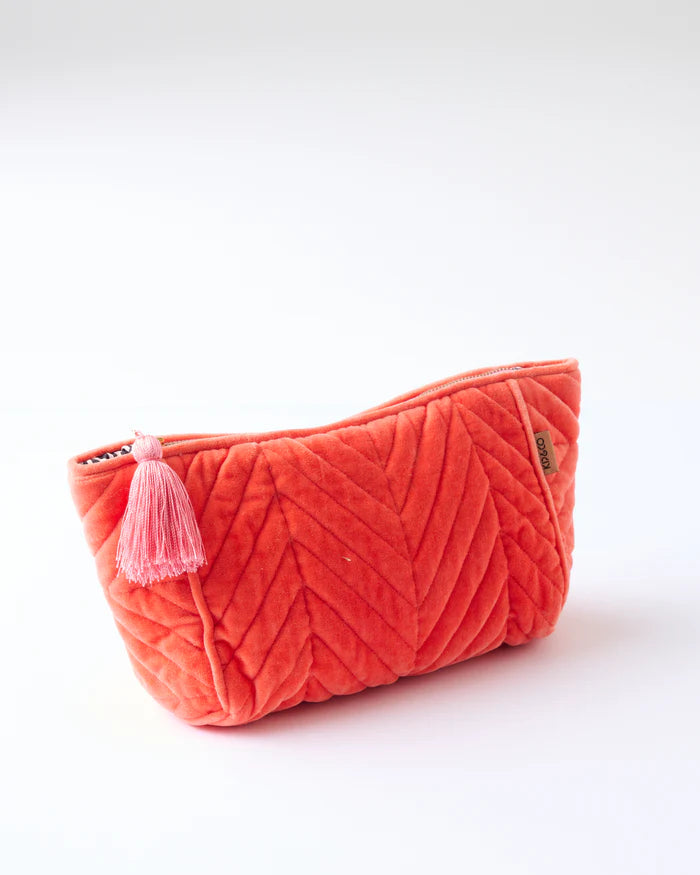 Poppy Queen Velvet Toiletry Bag | Kip & Co