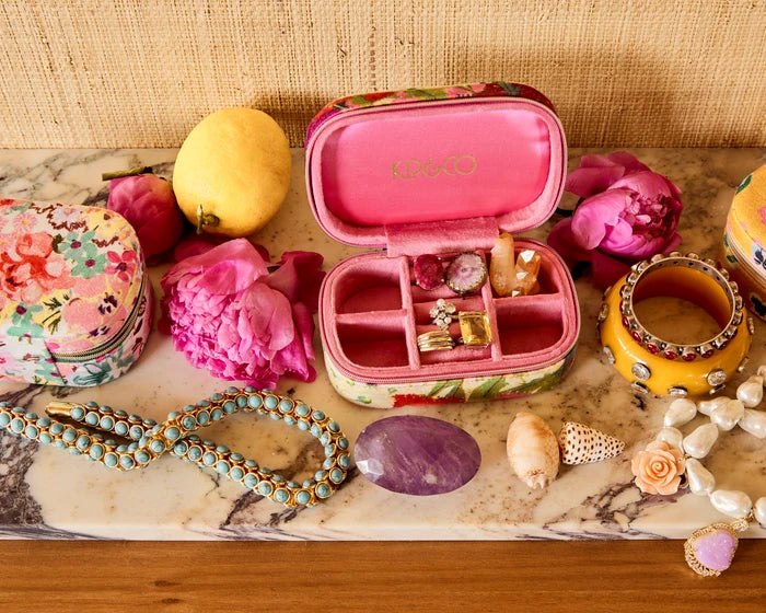 Australian Bush Blossom Travel Velvet Jewellery Box | Kip & Co
