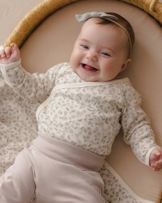 Swaddle Floret - Ivory | Quincy Mae
