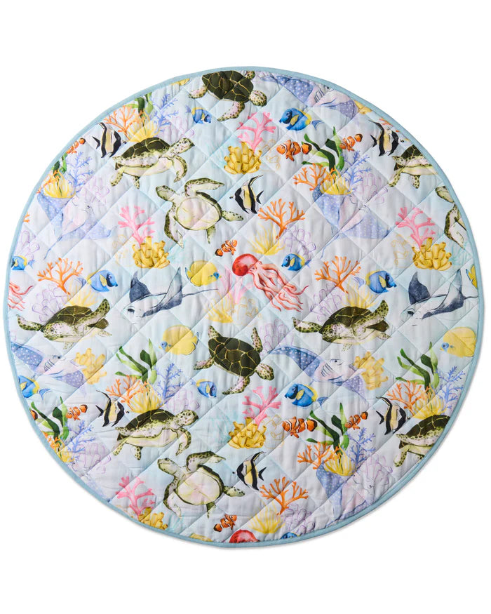 Reef Life Quilted Baby Play Mat - One Size | Kip & Co