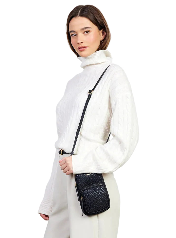 Nikko Pocket Phone Sling | Black Bubble | Saben