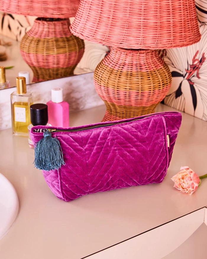 Wild Grape Velvet Toiletry Bag | Kip & Co