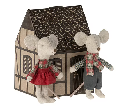 Winter Mice Twins in a House | Maileg