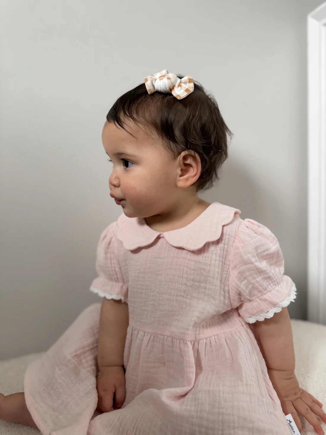 Muslin Trim Dress | Pink | Aster & Oak