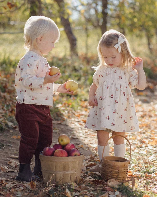Bella Dress Apples - Natural | Quincy Mae