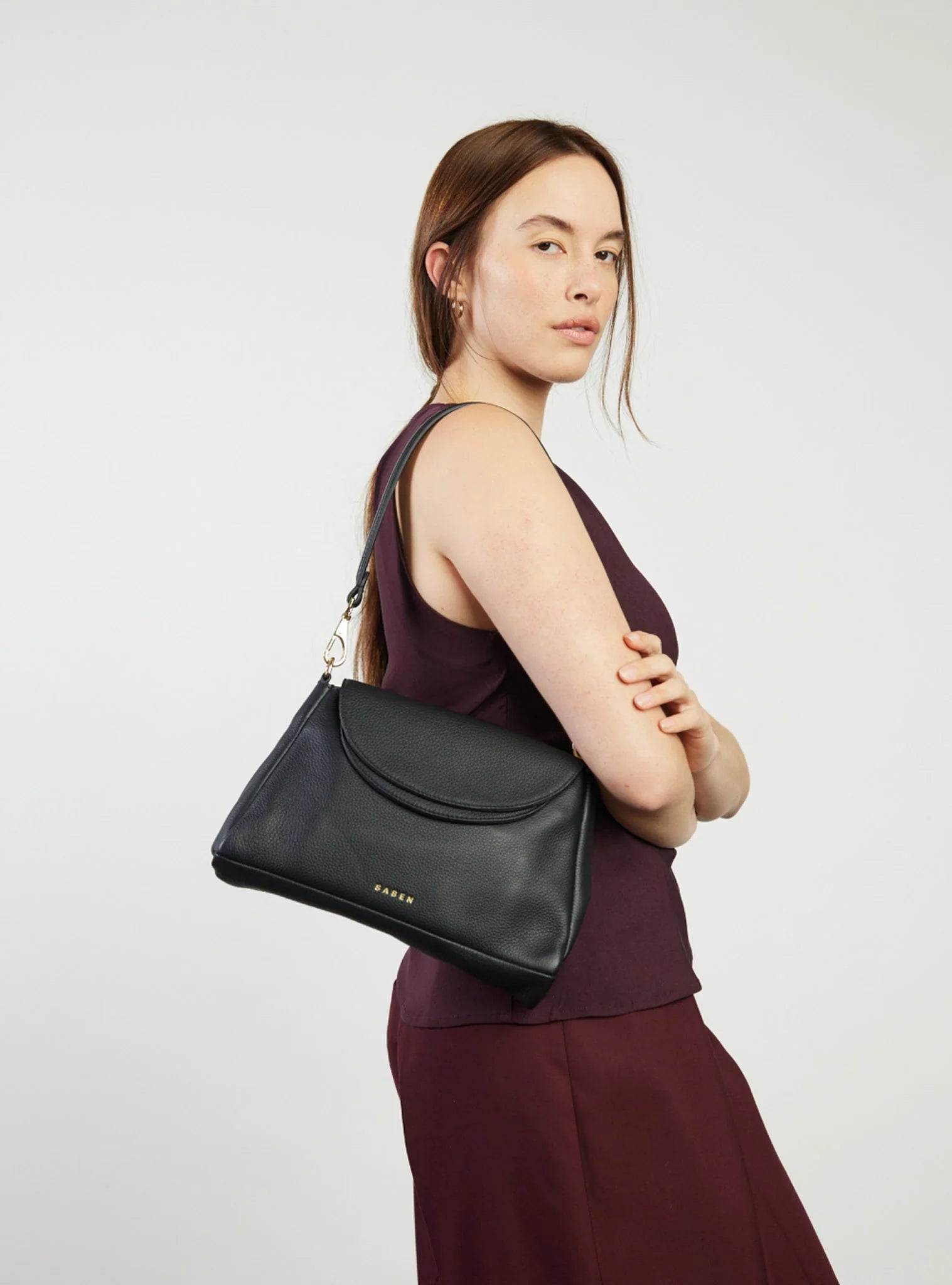 Beckett Shoulder Bag - Black Luxe | Saben