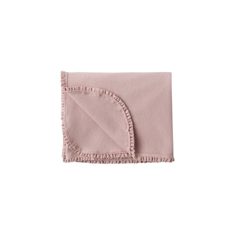 Waffle Baby Blanket - Mauve  - Mauve | Quincy Mae
