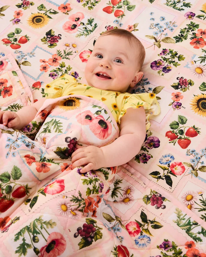 Sweet Life Organic Cotton Baby Fitted Sheet - Cot | Kip & Co