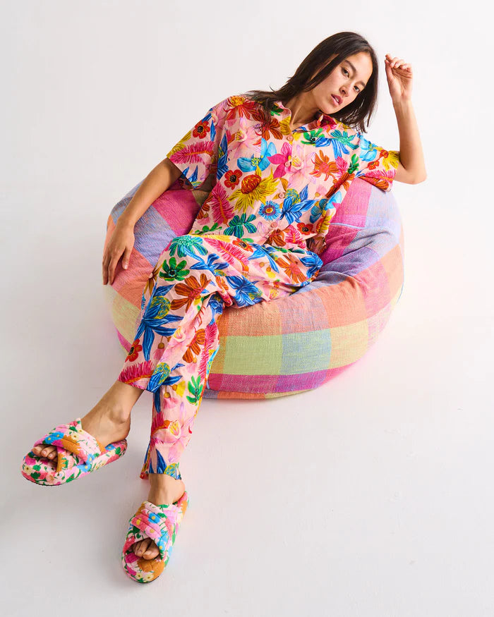 Follow The Sun Quilted Velvet Adult Slippers  | Kip & Co
