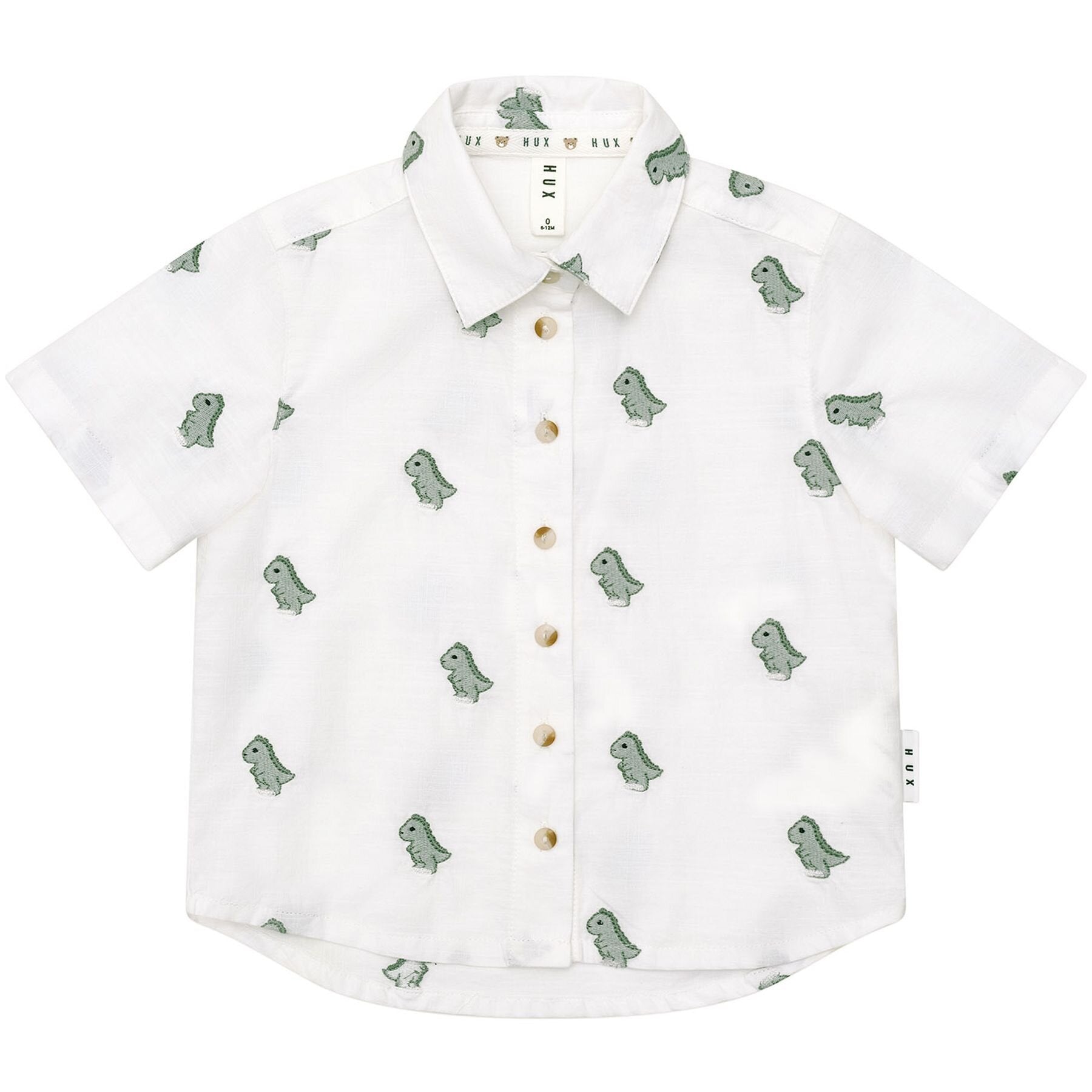 DINO EMBROIDERED SHIRT | Huxbaby