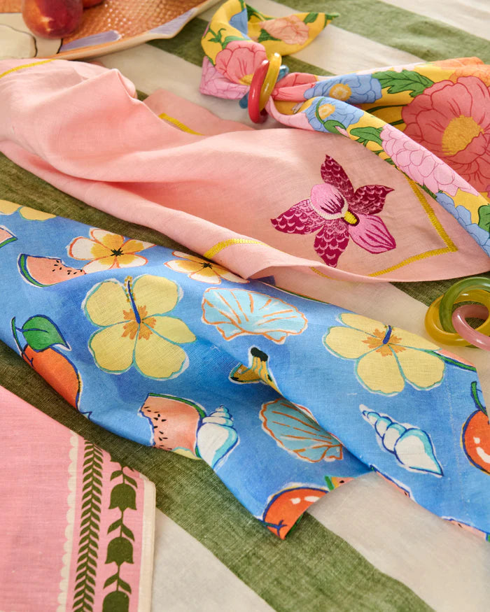 Wild Flower Embroidered 4P Napkin Set | Kip & Co