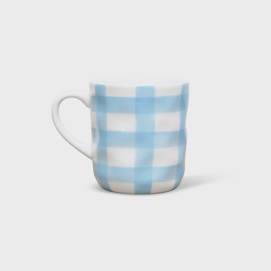 Ceramic Mug - Cornflower Blue Gingham | Noss & Co