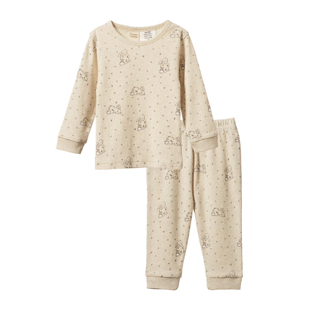 2PC LONG SLEEVE PYJAMAS - Bramble Burrow Sleep Print | Nature Baby