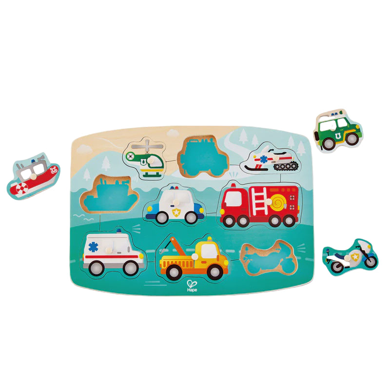 Emergency Peg Puzzle 10pc | Hape