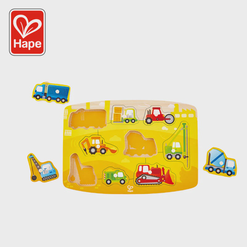 Hape Construction Peg Puzzle 10pc