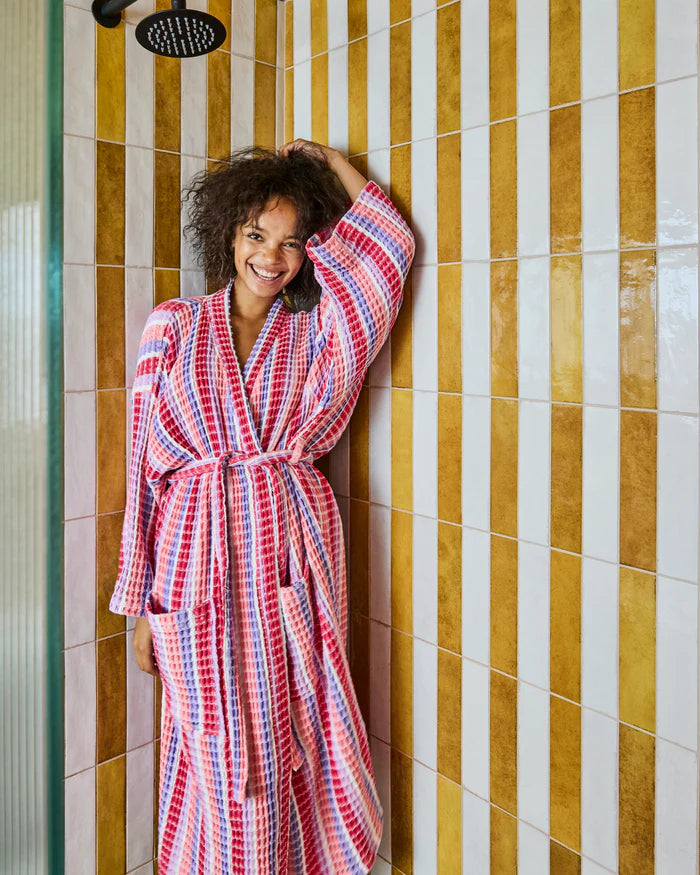 Sorbet Soiree Waffle Bath Robe | Kip & Co