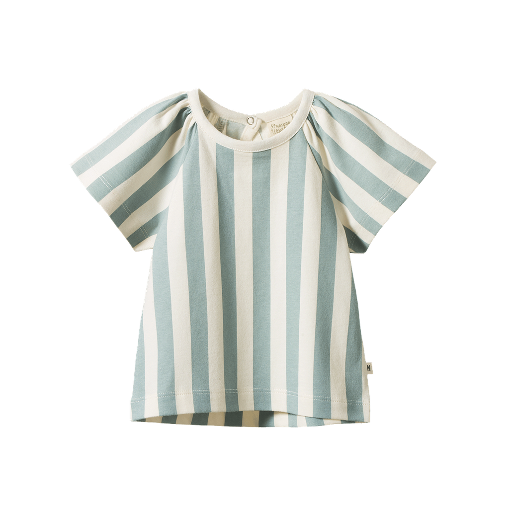FAYE TEE. Star Dew Stripe | Nature Baby
