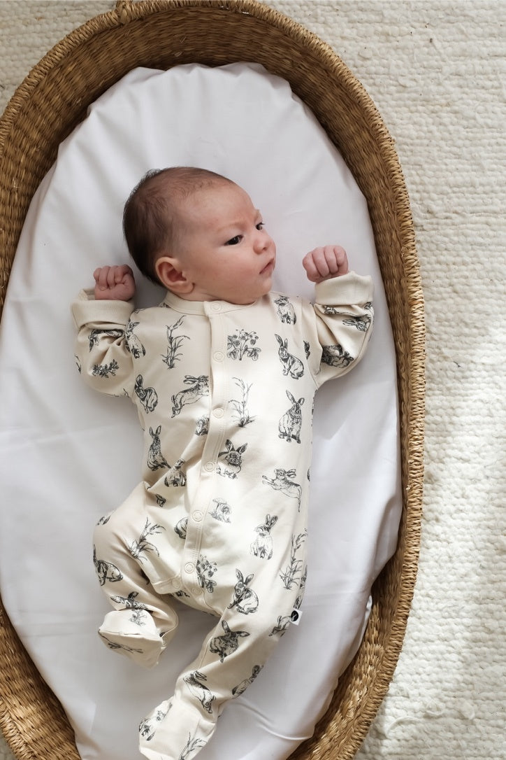 Essentials Sleep Suit -  Almond Burrowers | Burrow & Be