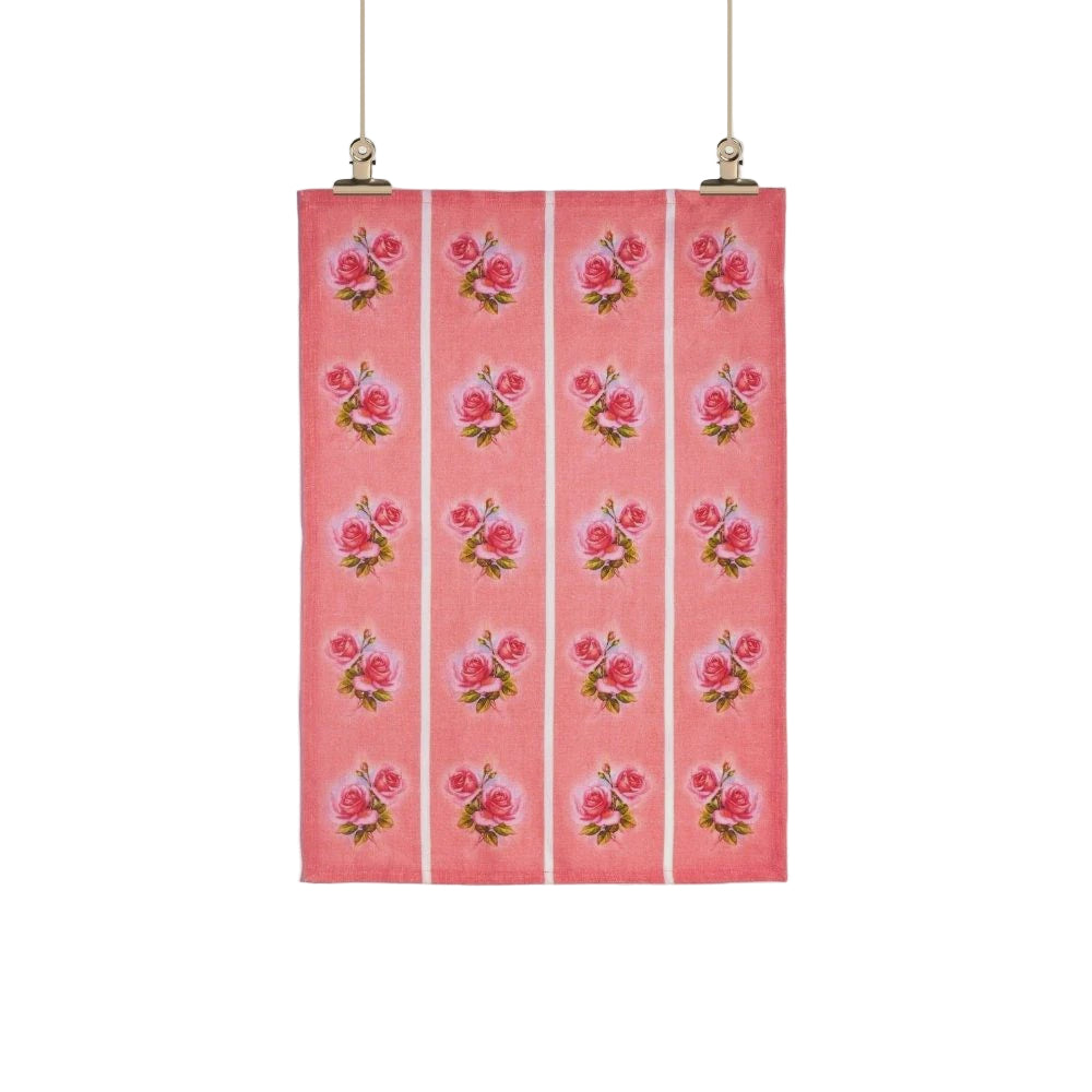 Tea Towel - Vintage Rose Pink  Gerbera | Ali Davies