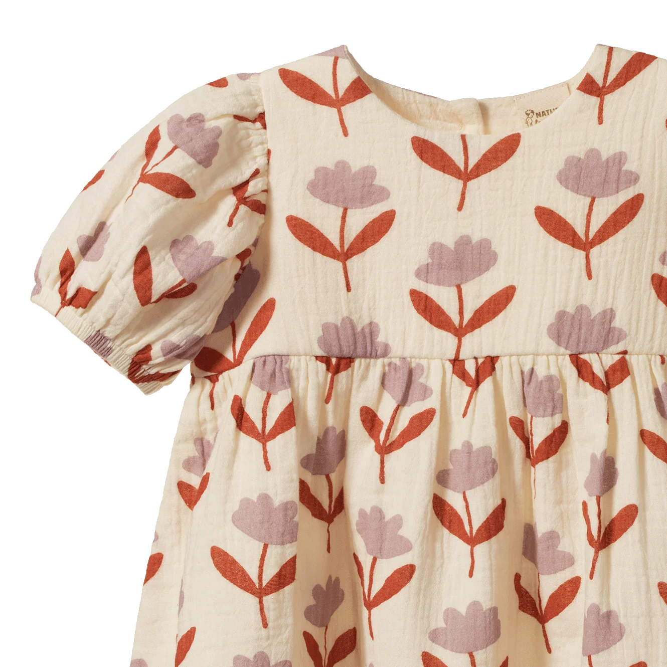 ALBERTINE DRESS MUSLIN - Fleurette Print | Nature Baby