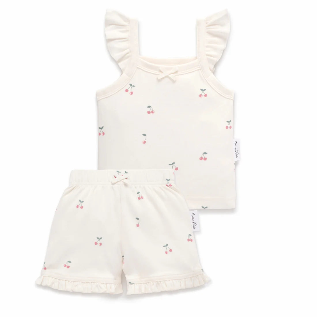 Cherry Ruffle Set || Natural | Aster & Oak