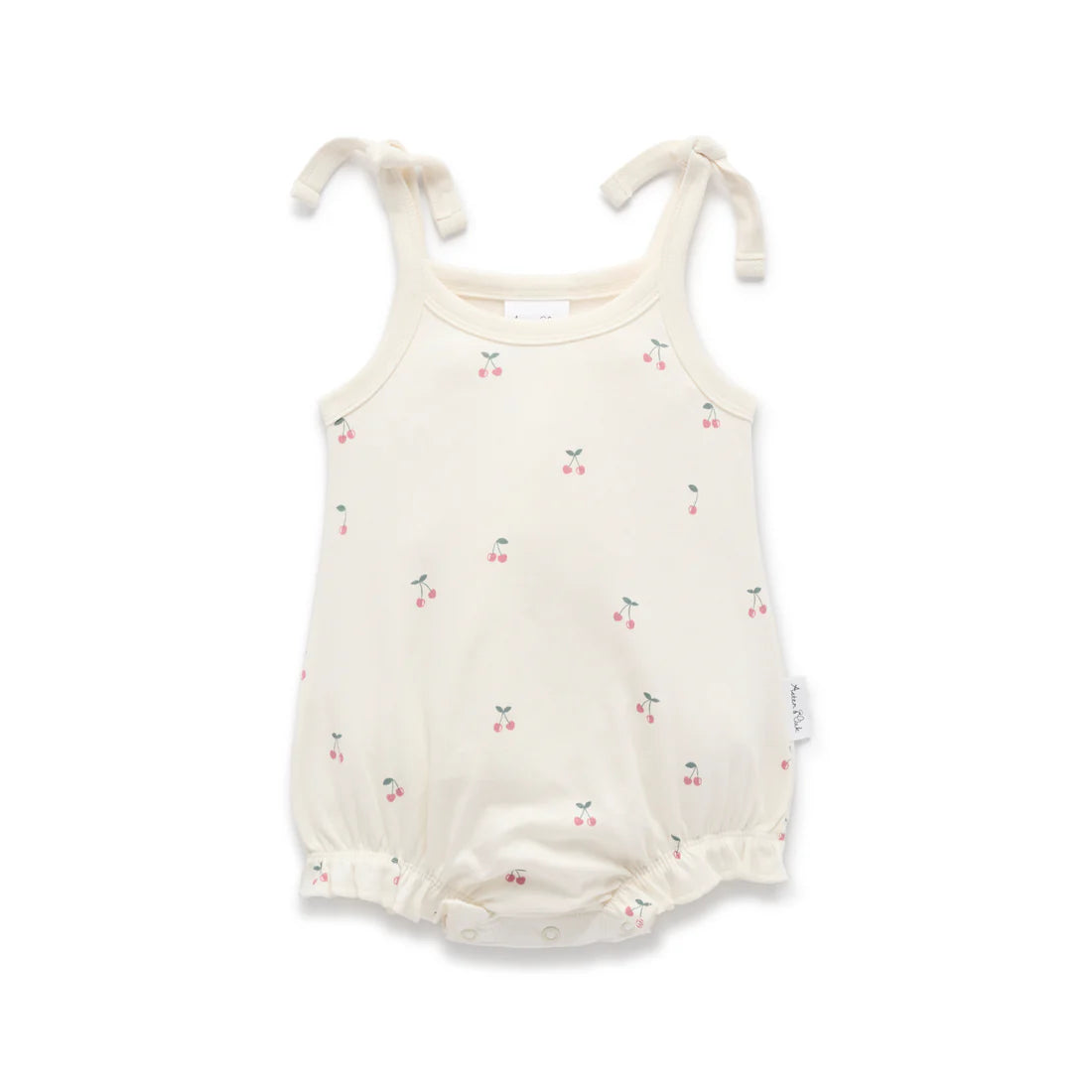 Cherry Bubble Romper || Natural | Aster & Oak