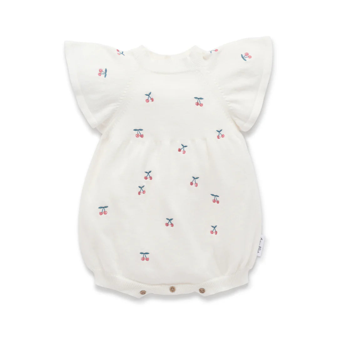 Cherry Knit Romper || Natural | Aster & Oak