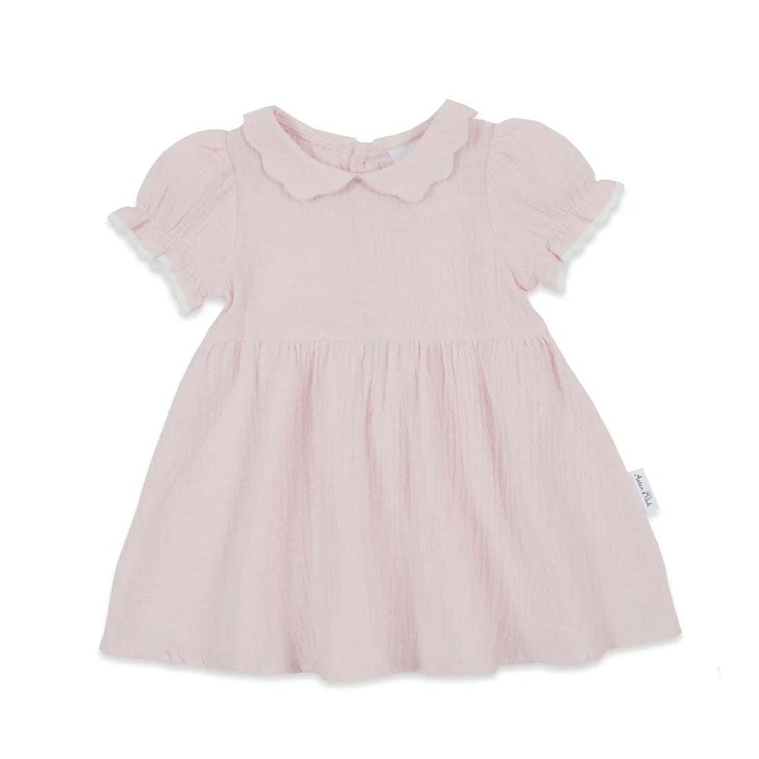 Muslin Trim Dress || Pink | Aster & Oak