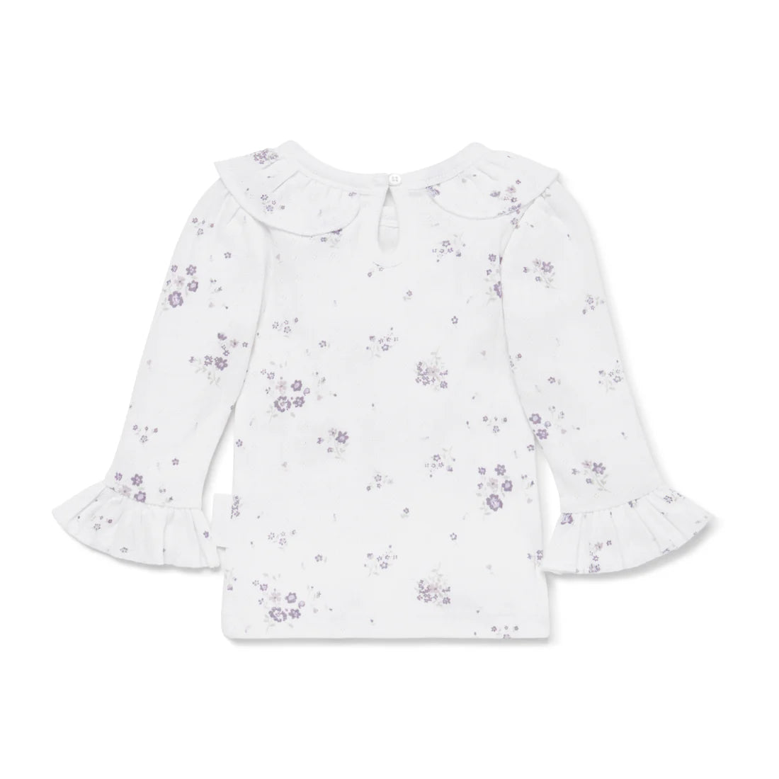 Grace Floral Pointelle Ruffle Top | Aster & Oak