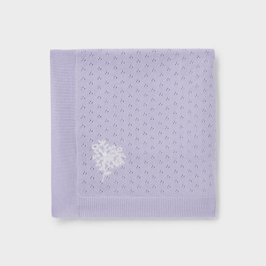 Lavender Ruffle Knit Blanket | Aster & Oak