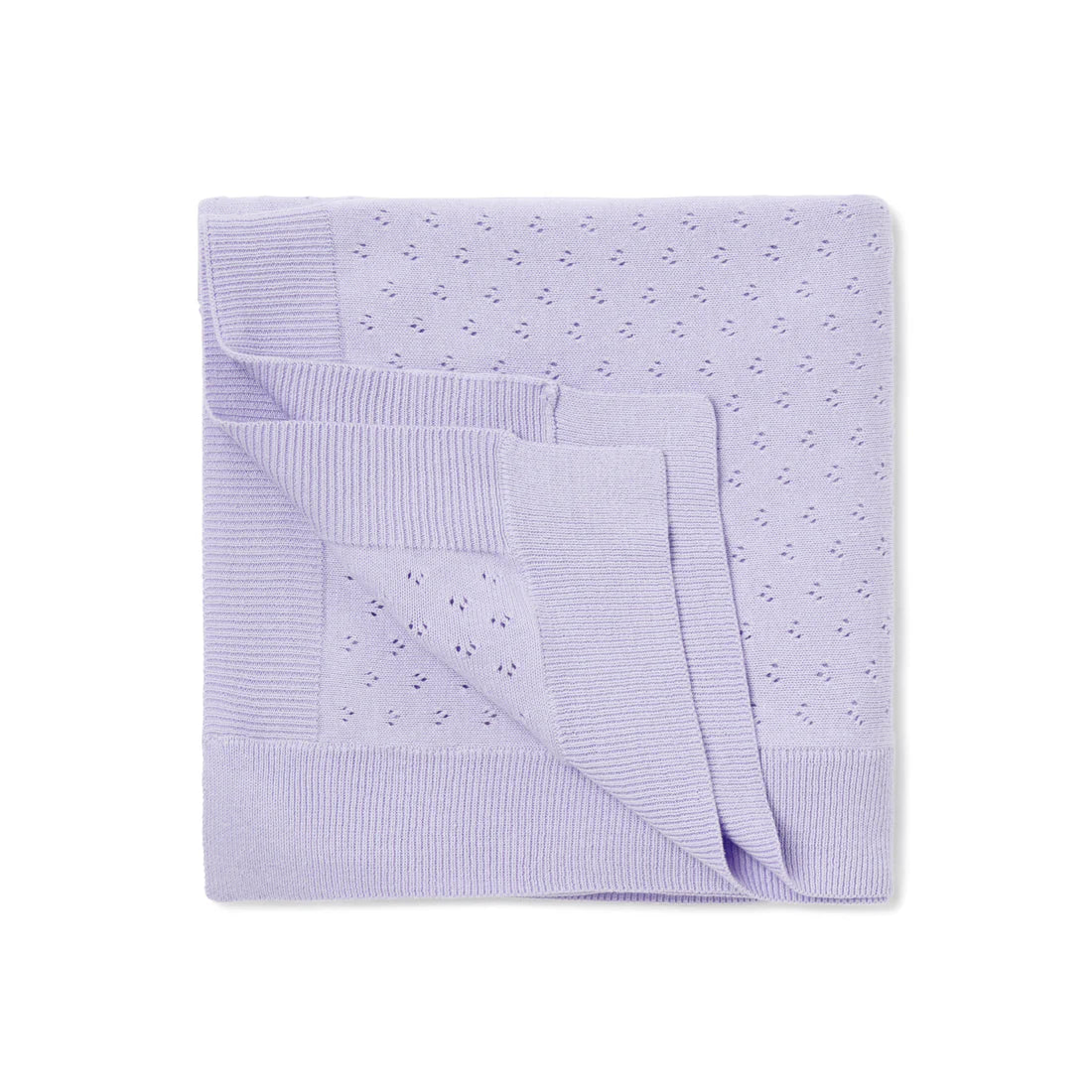 Lavender Ruffle Knit Blanket | Aster & Oak