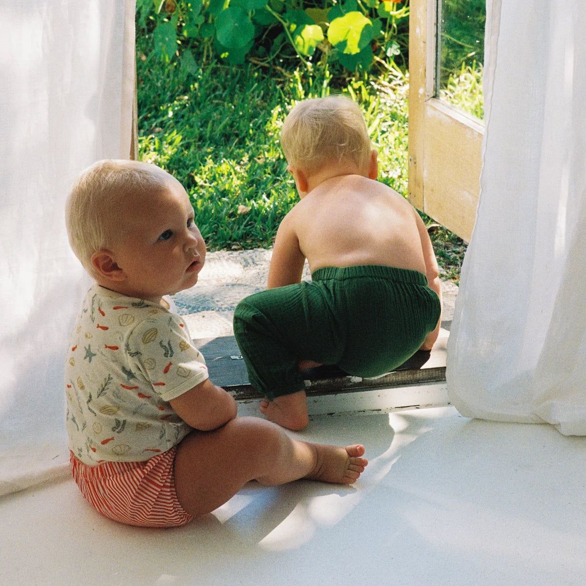 ARIE SHORTS - Meri Stripe | Nature Baby