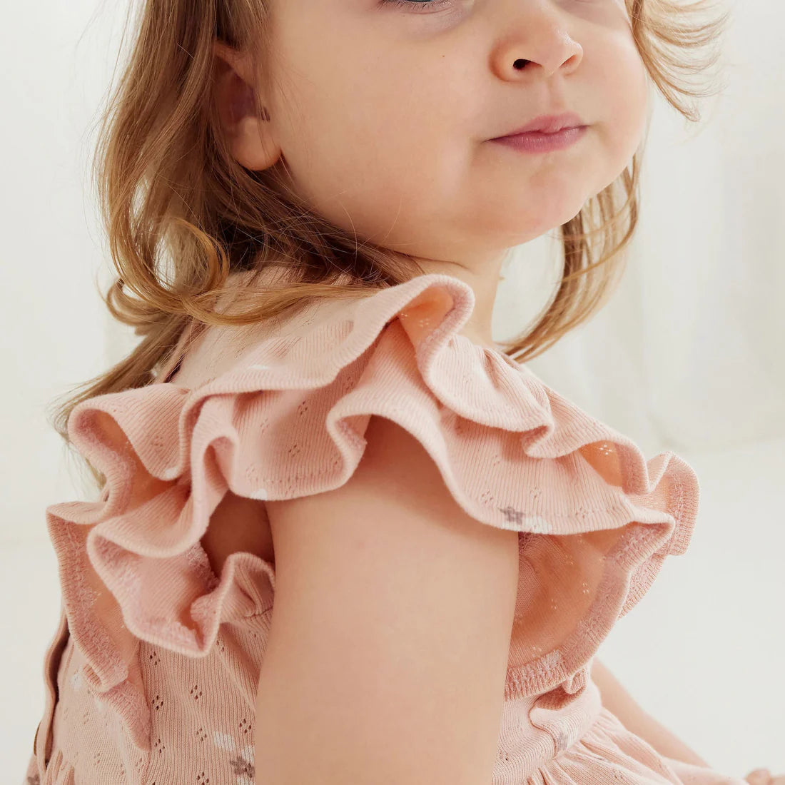 Petal Pointelle Ruffle Dress | Aster & Oak