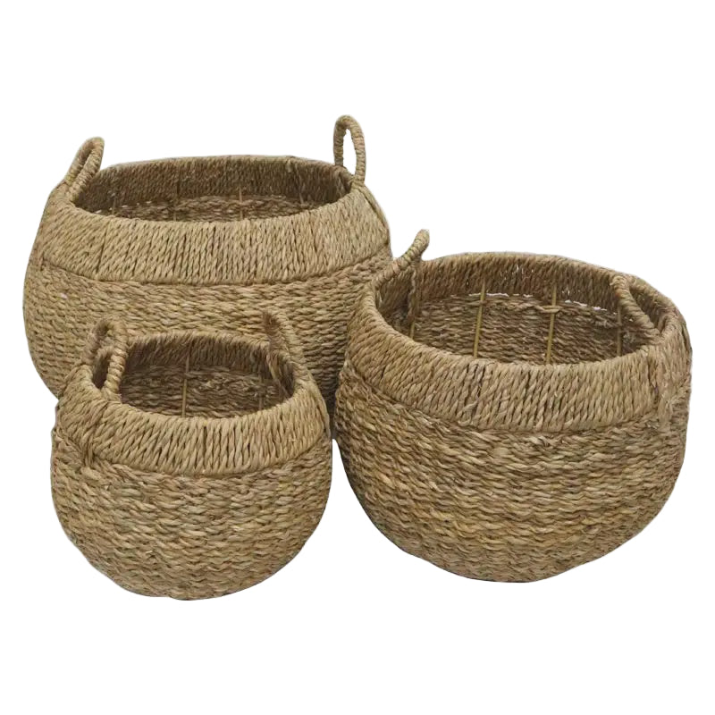 Seagrass Round Baskets - Set of 3 | Le Forge