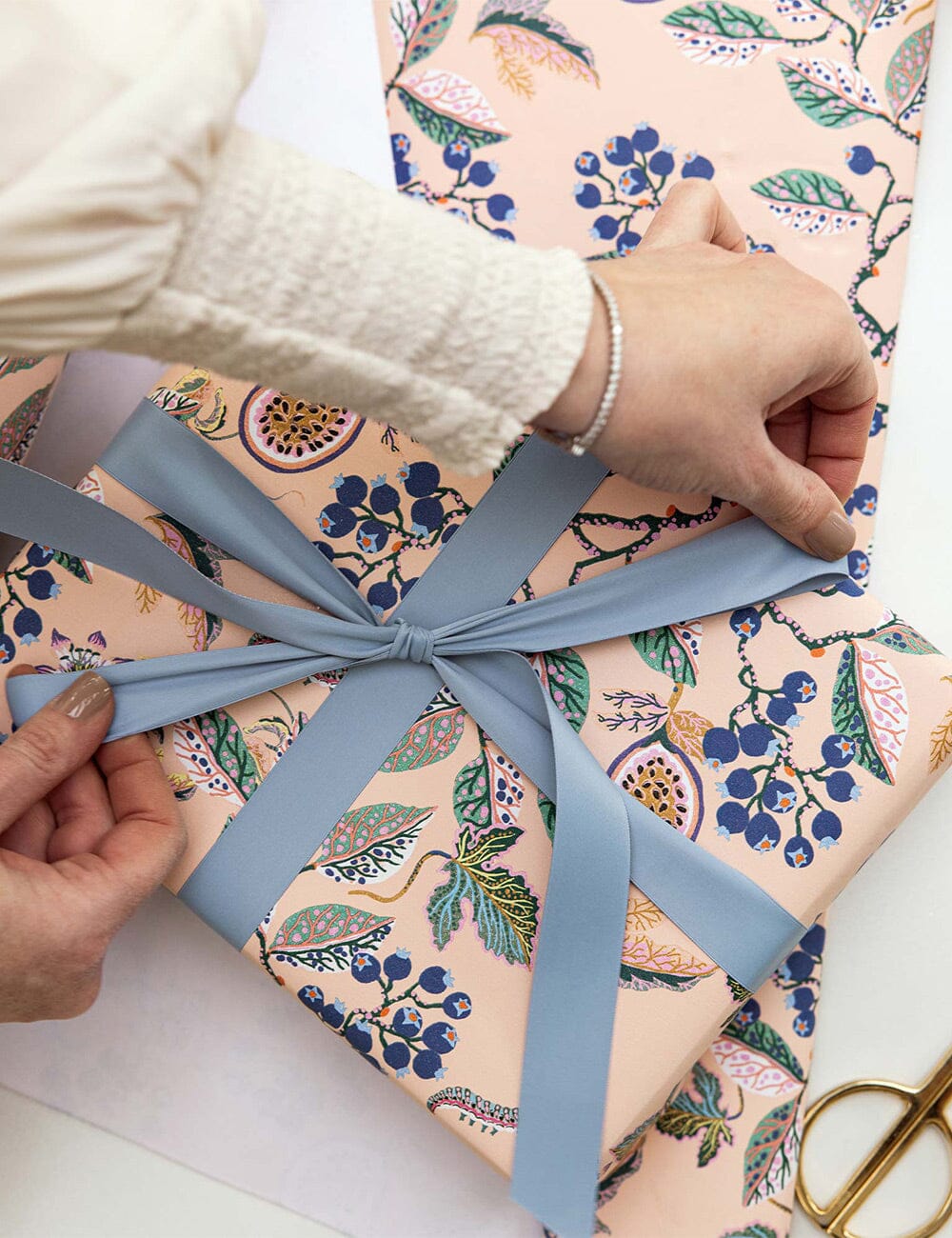 Gift Wrap Roll 3m - Huckleberry | Bespoke Letterpress