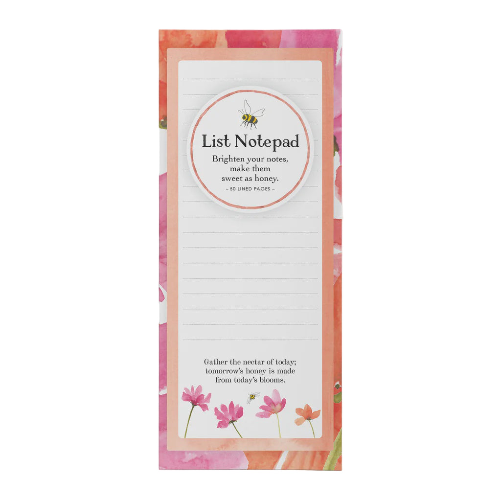 Bee List Notepad - Poppy | Affirmations