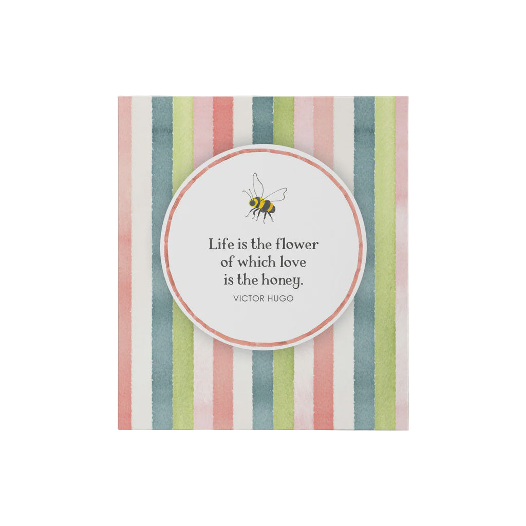 Bee Pocket Notepad - Stripes | Affirmations