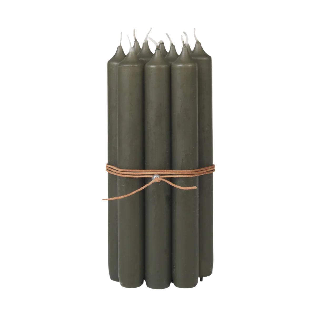 BROSTE Candle Overdipped - Set of 10 - Grape Leaf | Broste Copenhagen
