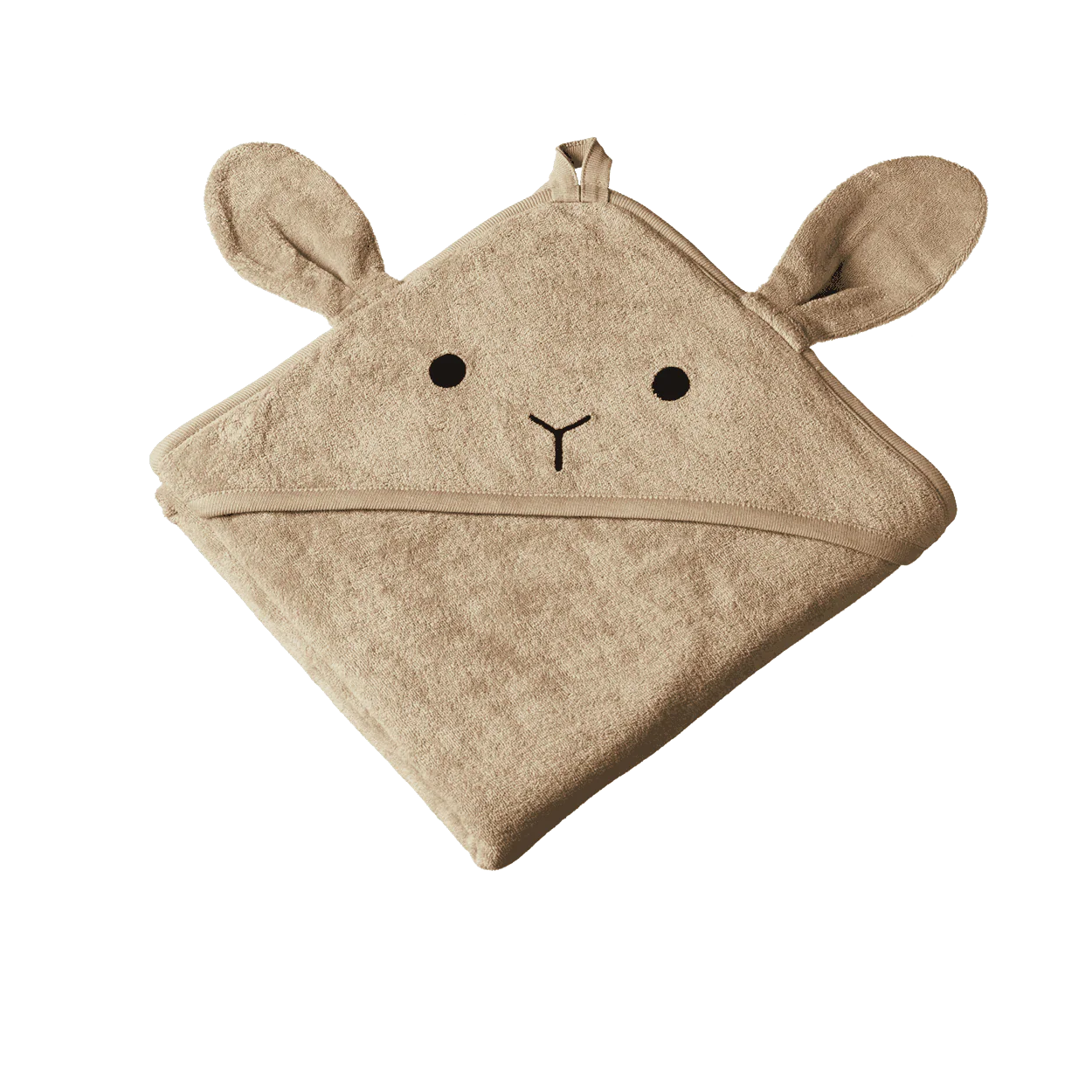 BUNNY HOODED TOWEL - Nougat | Nature Baby