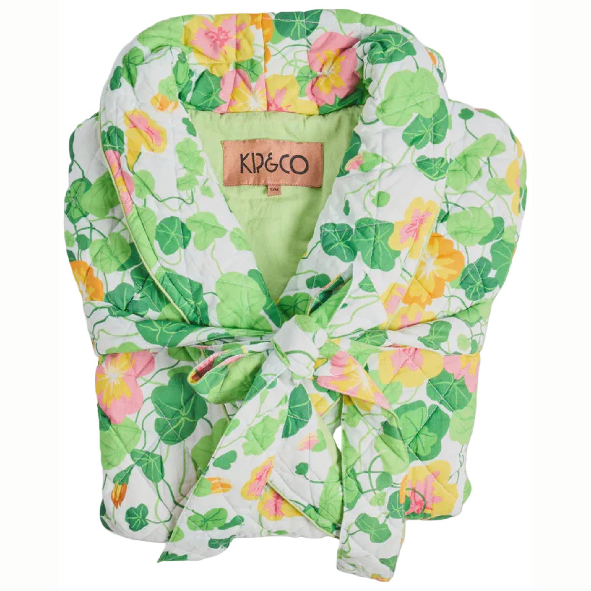 Nasturtium Quilted Cotton Robe | Kip & Co