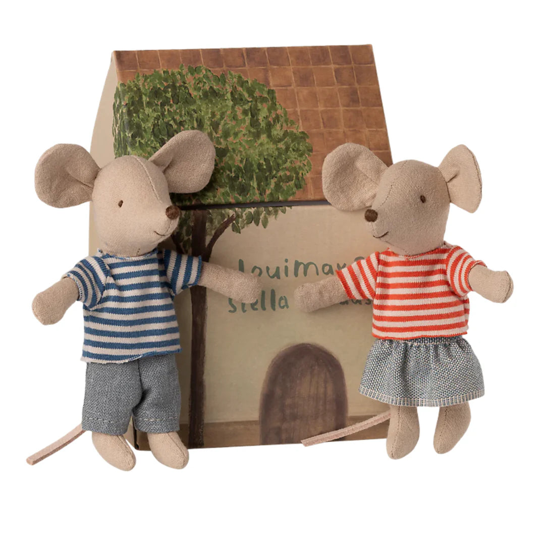 Louimax & Stella Little Brother & Sister Mice In House | Maileg