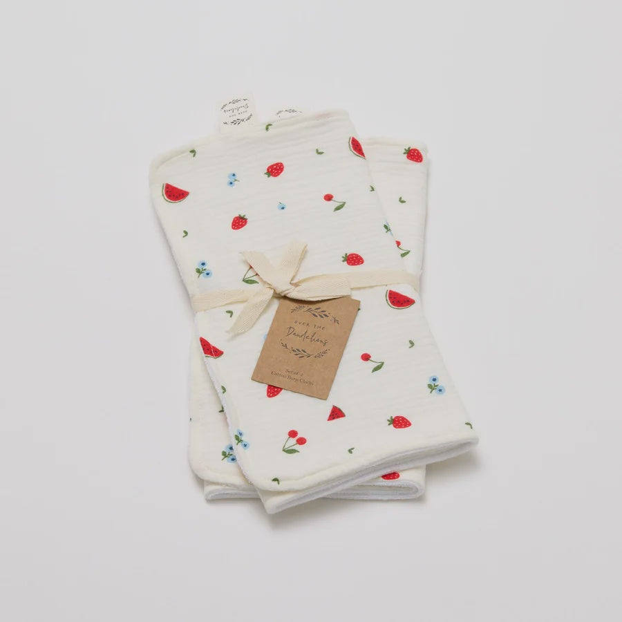 Burp Cloth - Set of 2 - Sweet Pickings | Over The Danelions